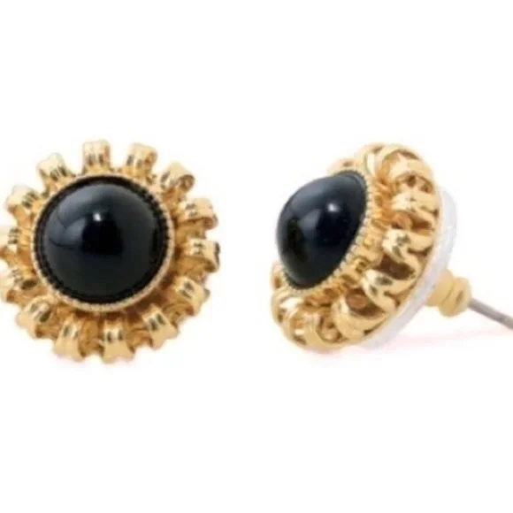 :: Stella & Dot⚜️🌚Black Gigi Studs - Picture 3 of 5